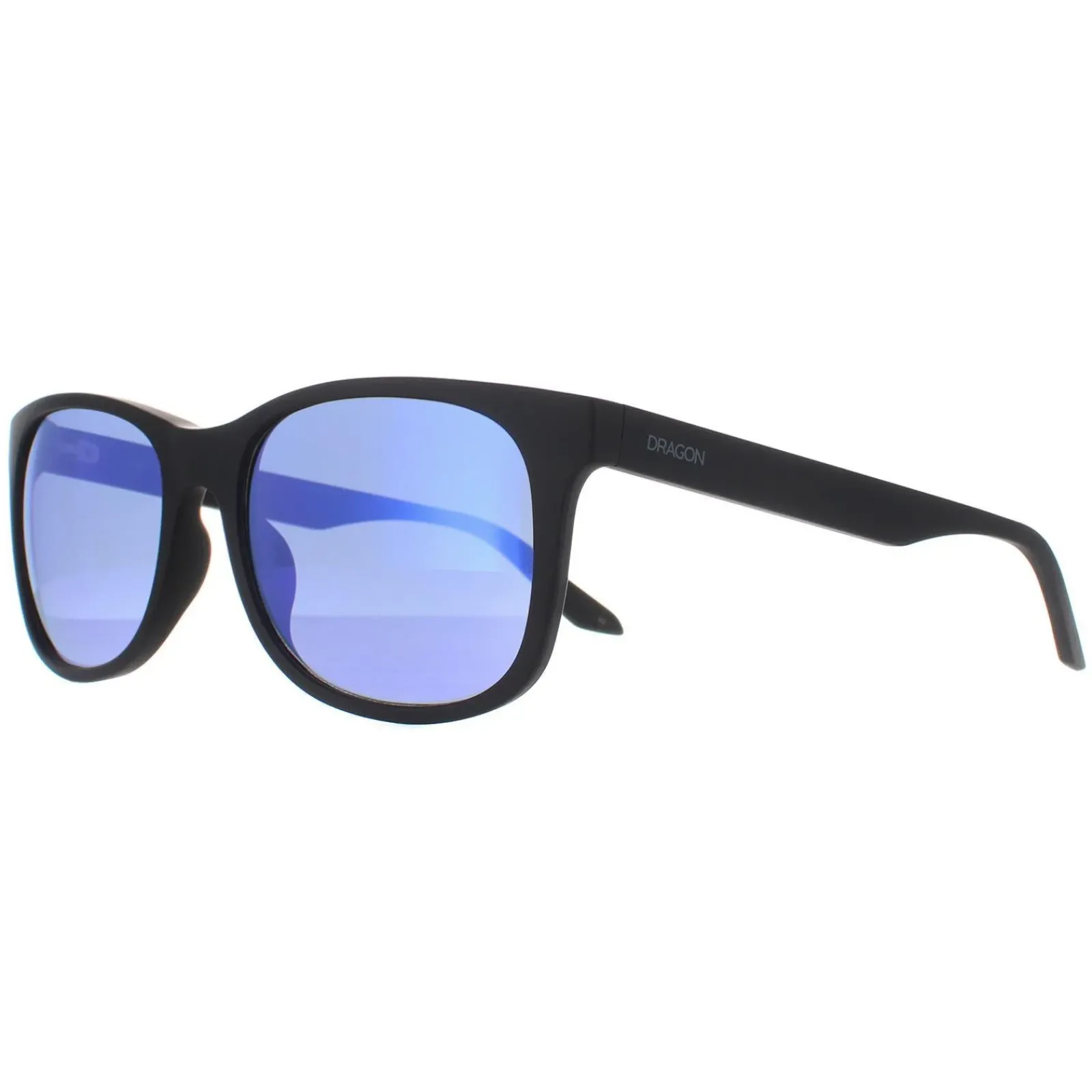 Dragon Rectangle^Sunglasses Eden 43718-003 Black Lumalens Blue Ionized