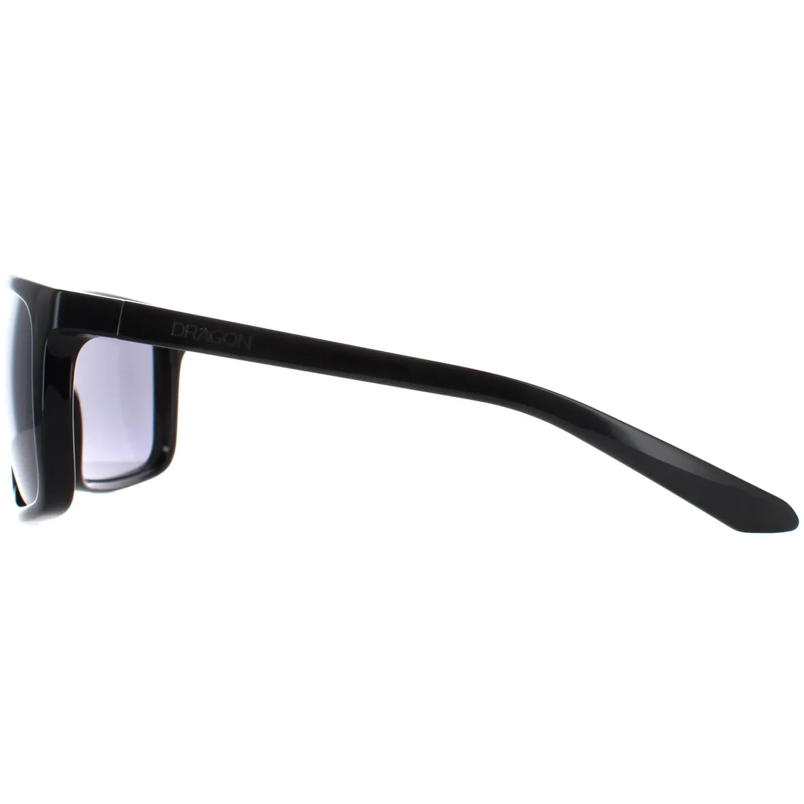 Dragon Square^Sunglasses Melee 40722-001 Shiny Black Smoke
