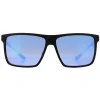 Dragon Rectangle^Sunglasses Sparrow 48088-003 Matte Black Lumalens Blue Ionized