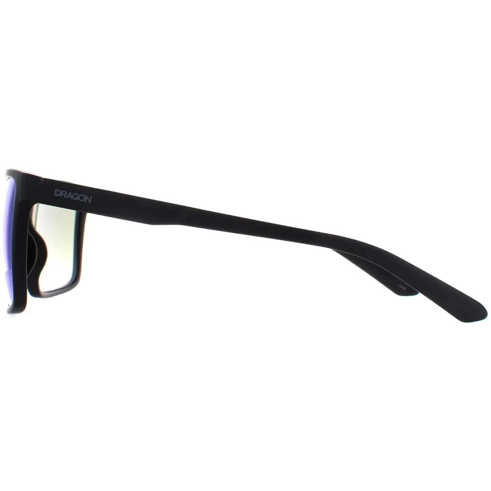 Dragon Rectangle^Sunglasses Sparrow 48088-003 Matte Black Lumalens Blue Ionized