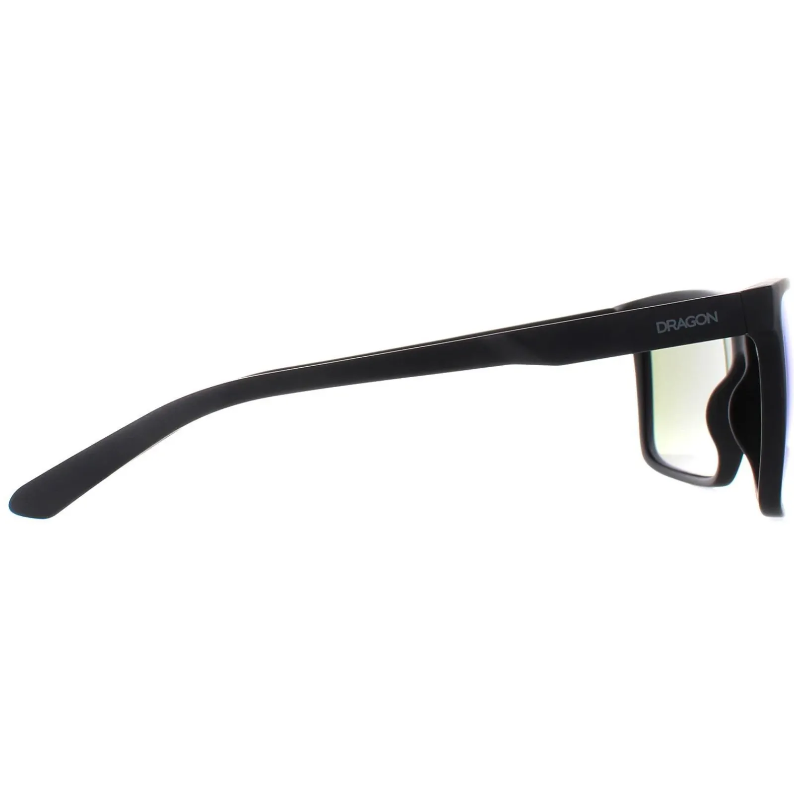 Dragon Rectangle^Sunglasses Sparrow 48088-003 Matte Black Lumalens Blue Ionized