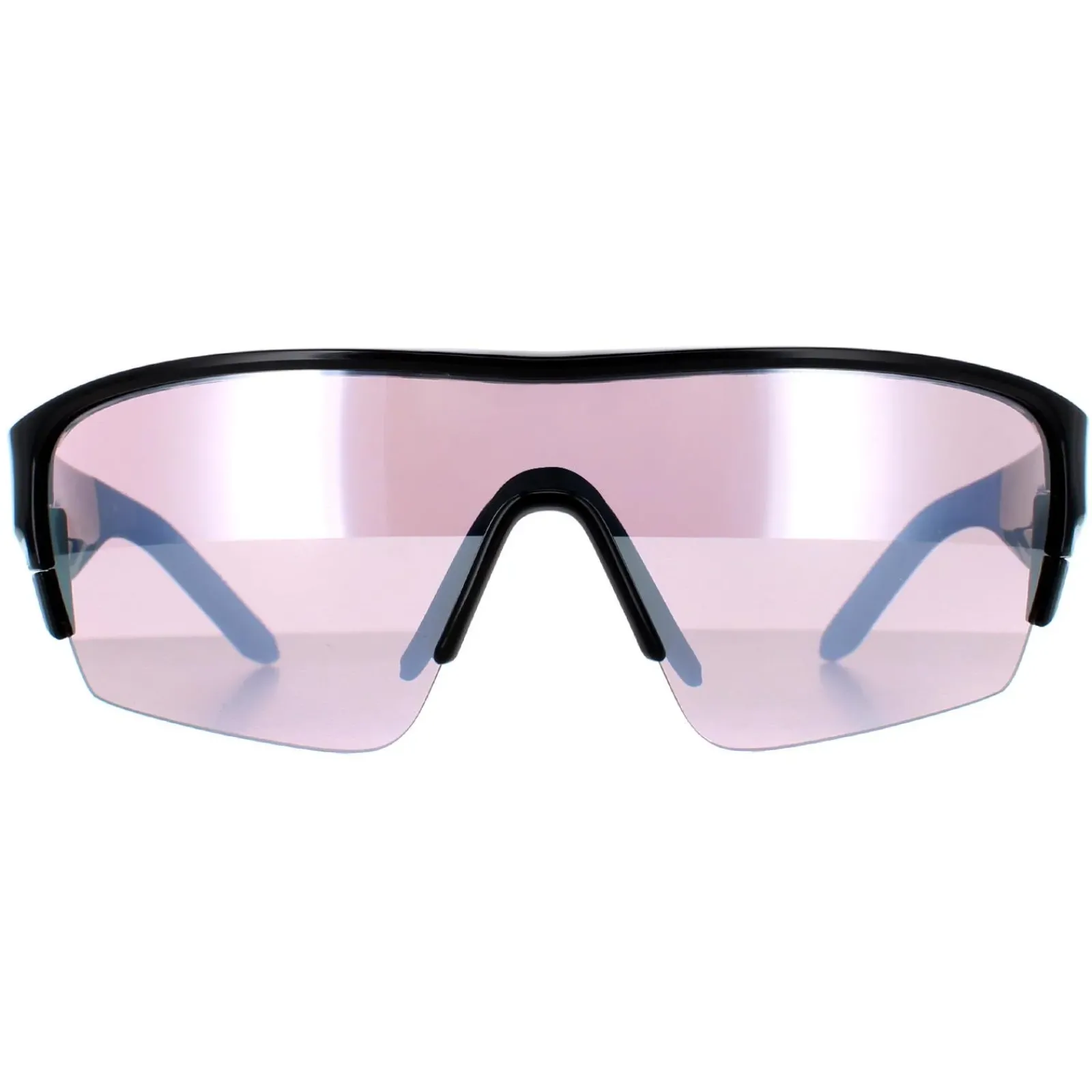 Dragon Semi Rimless^Sunglasses Tracer X 41091-001 Shiny Black Lumalens Silver Ioniz