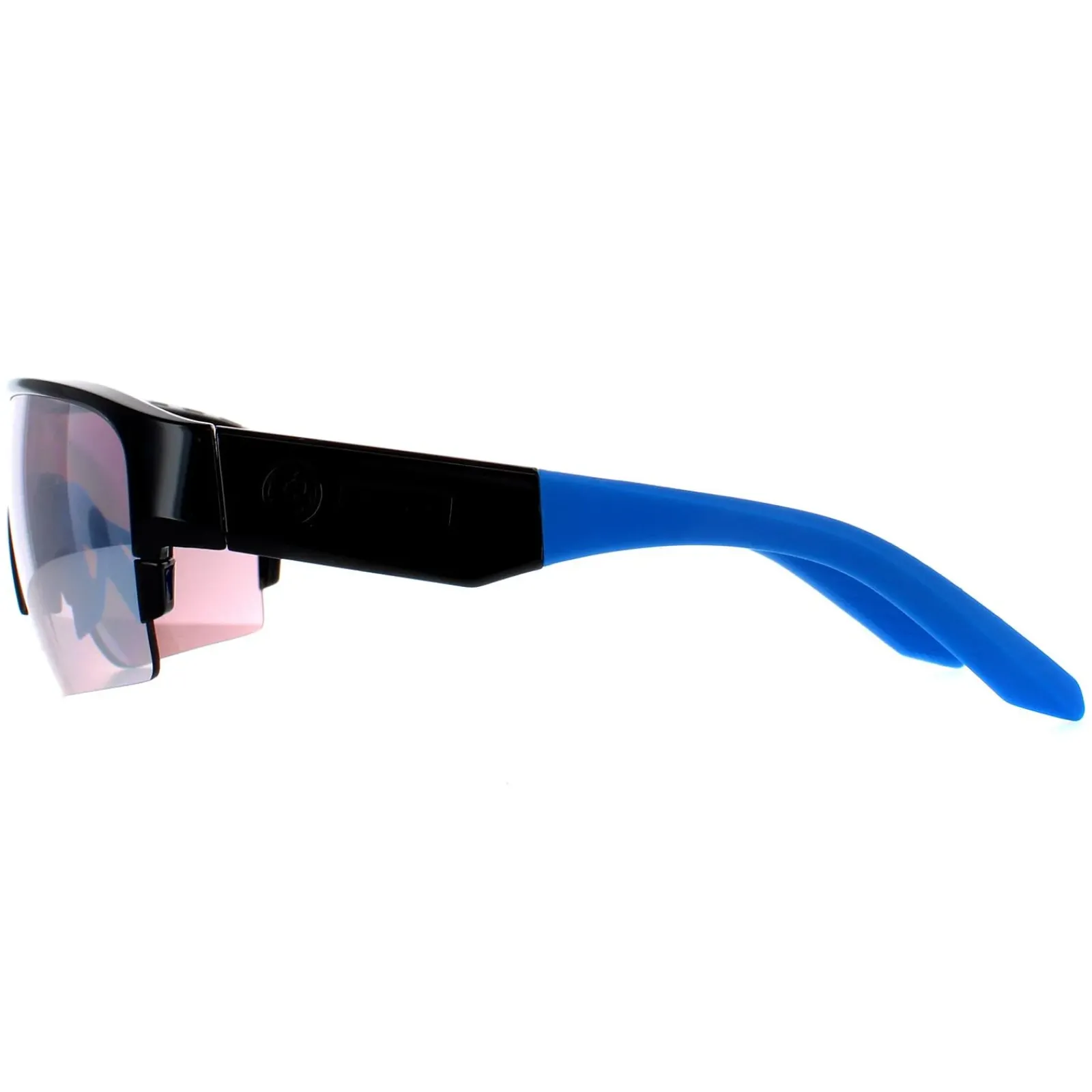Dragon Semi Rimless^Sunglasses Tracer X 41091-001 Shiny Black Lumalens Silver Ioniz