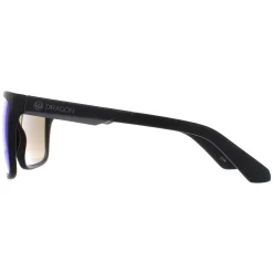 Dragon Rectangle|Rectangle^Sunglasses Vinyl 45037-003 Matte Black Lumalens Blue Ionized