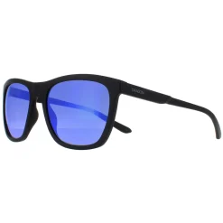 Dragon Rectangle^Sunglasses Wilder 46689-003 Matte Black Lumalens Blue Ionized
