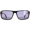 Duck and Cover Rectangle^Sunglasses DCS024 C1 Black on Red Grey