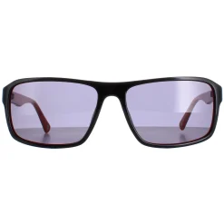 Duck and Cover Rectangle^Sunglasses DCS024 C1 Black on Red Grey