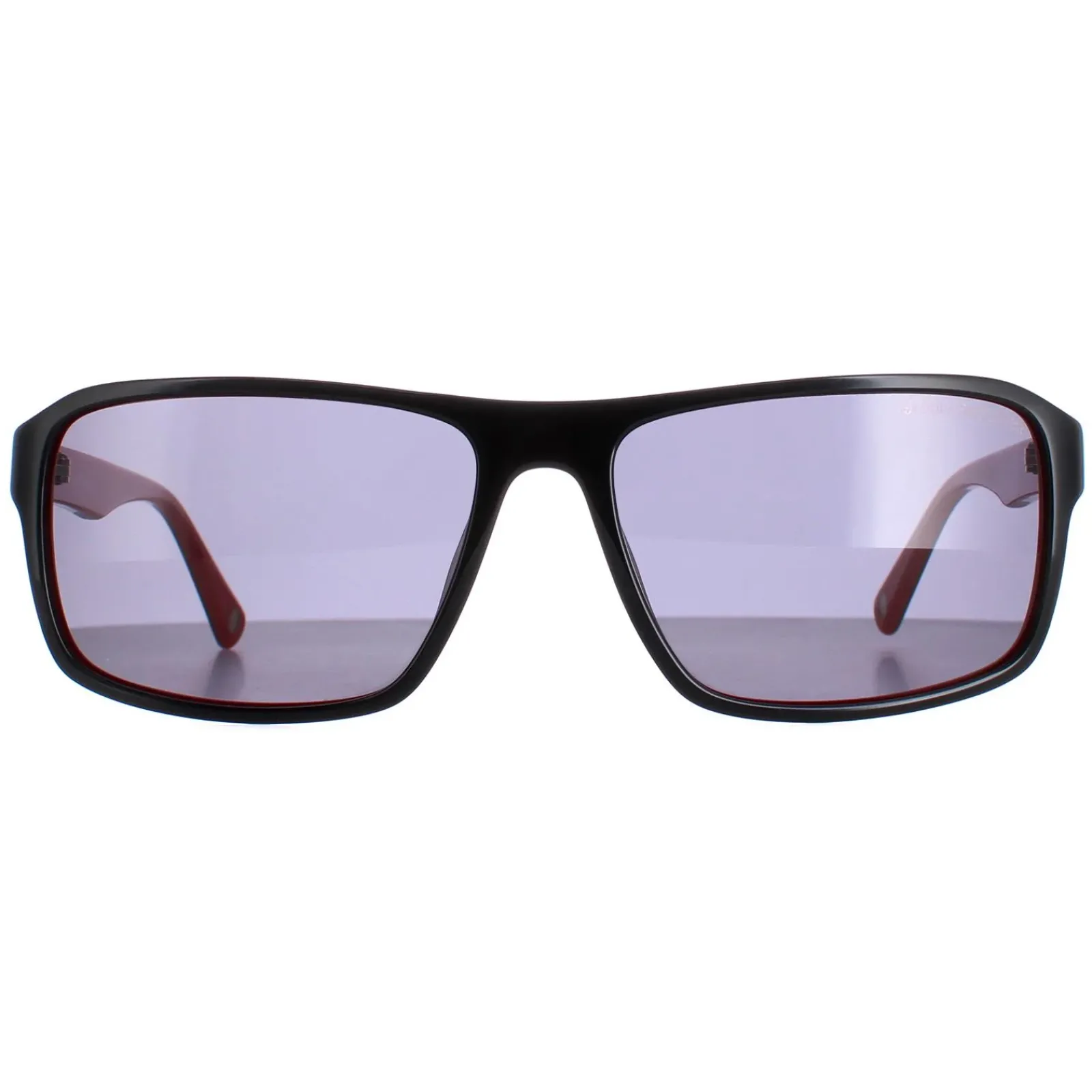 Duck and Cover Rectangle^Sunglasses DCS024 C1 Black on Red Grey