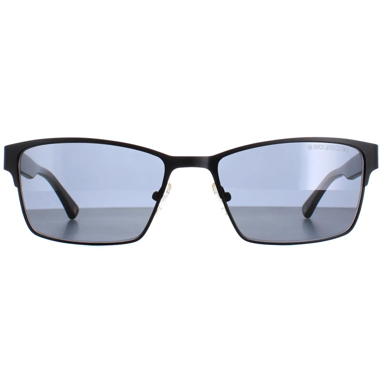 Duck and Cover Rectangle^Sunglasses DCS030 C1 Black Grey