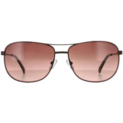 Duck and Cover Aviator^Sunglasses DCS017 C1 Black Brown Gradient