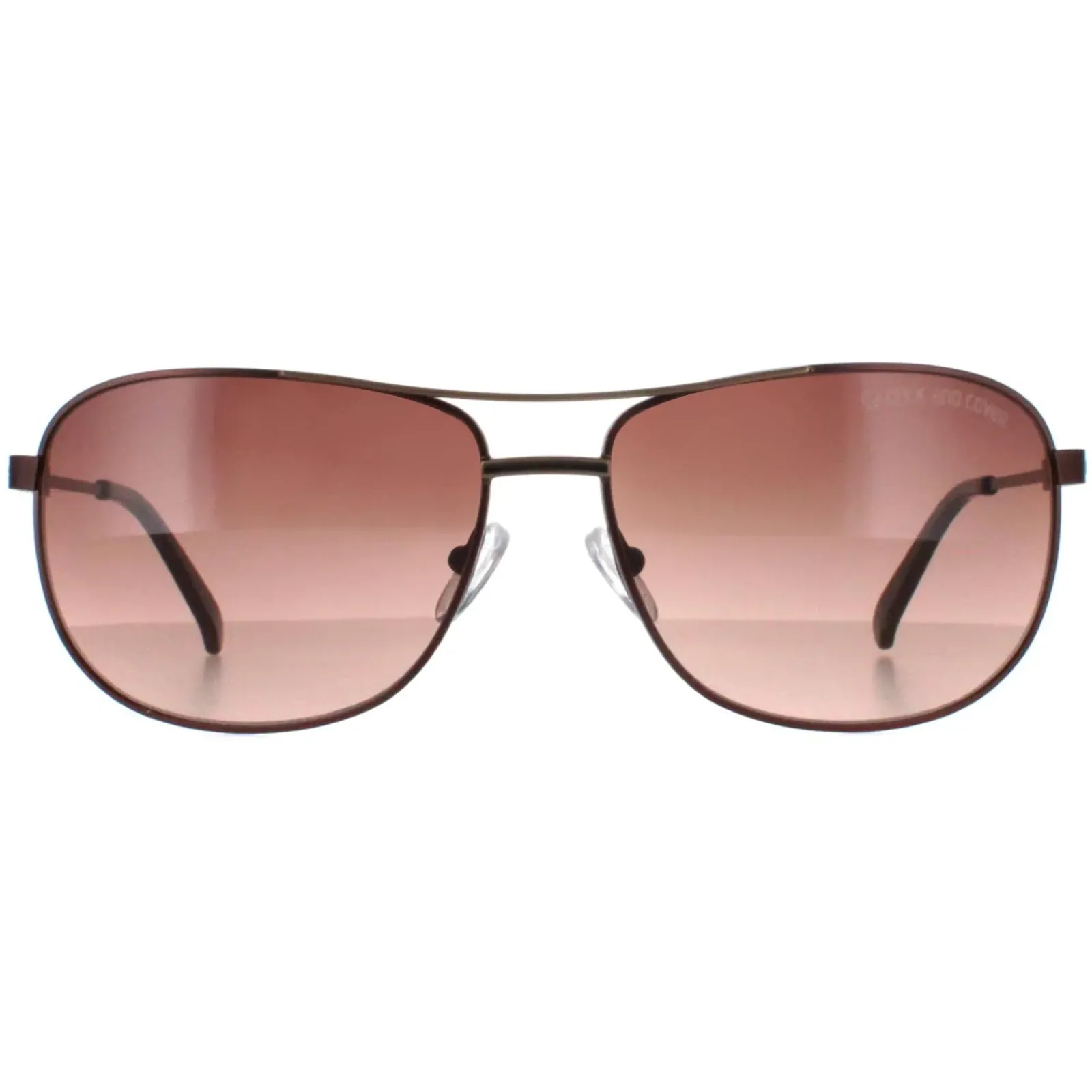 Duck and Cover Aviator^Sunglasses DCS017 C1 Black Brown Gradient