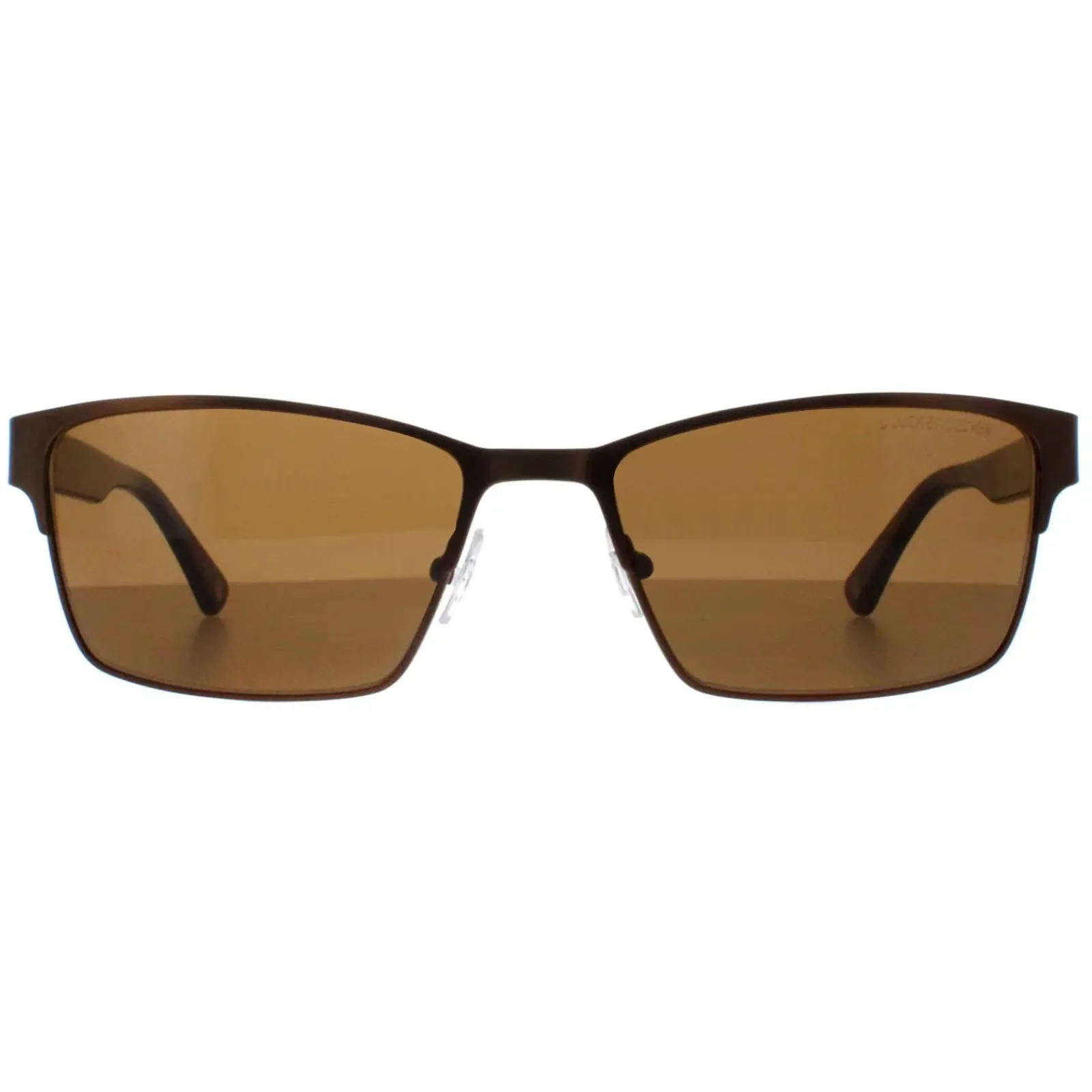 Duck and Cover Rectangle^Sunglasses DCS030 C2 Brown Black Brown