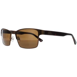 Duck and Cover Rectangle^Sunglasses DCS030 C2 Brown Black Brown