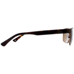 Duck and Cover Rectangle^Sunglasses DCS030 C2 Brown Black Brown