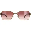 Duck and Cover Rectangle^Sunglasses DCS012 C1 Brown Brown Gradient