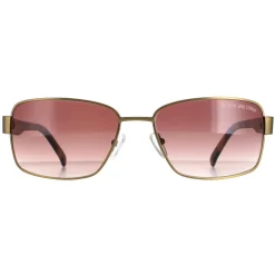 Duck and Cover Rectangle^Sunglasses DCS012 C1 Brown Brown Gradient