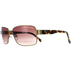 Duck and Cover Rectangle^Sunglasses DCS012 C1 Brown Brown Gradient