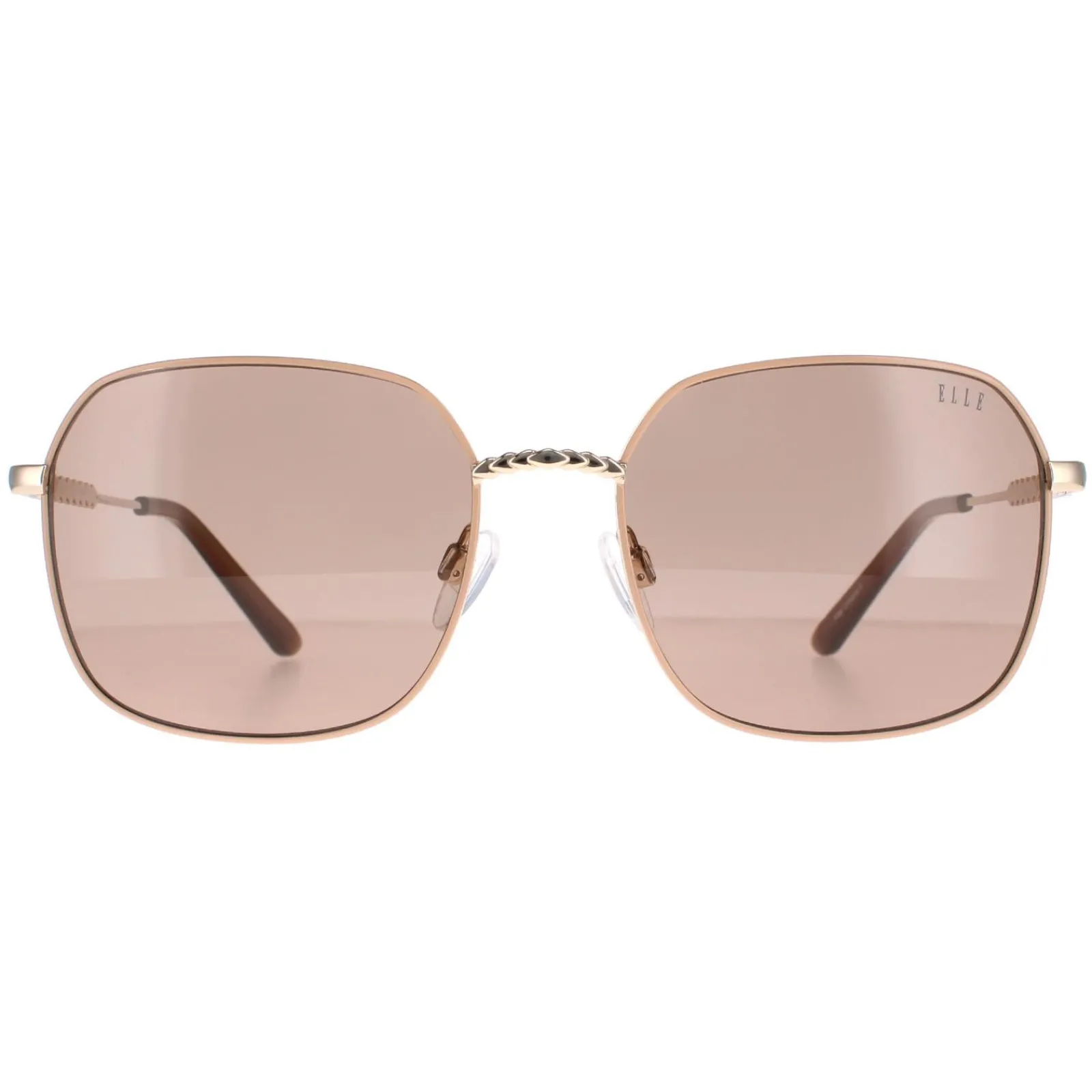 Elle Square^Sunglasses 14911 BE Beige Brown