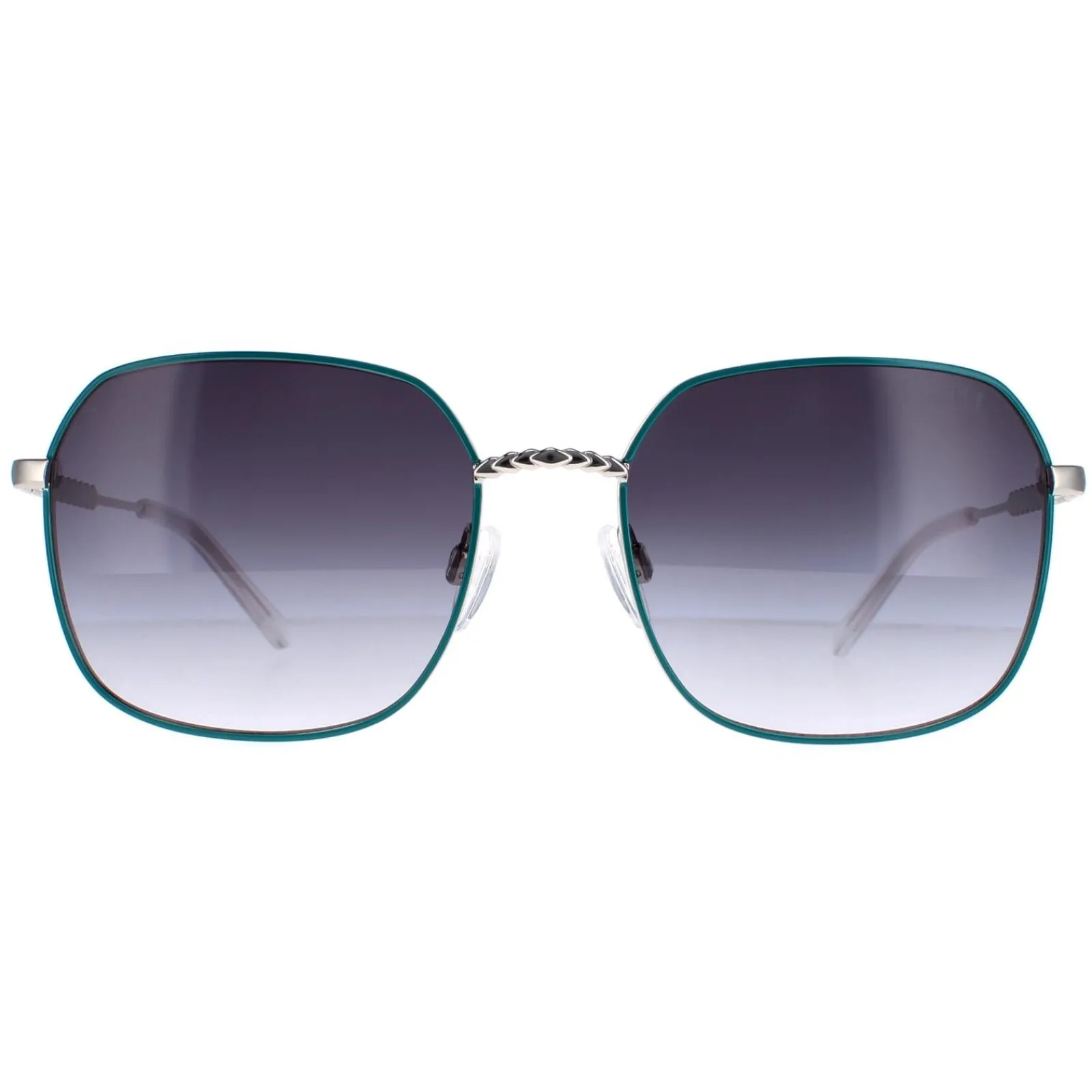 Elle Square^Sunglasses 14911 GN Green Blue Grey Gradient