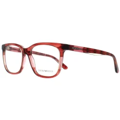 Emporio Armani Square^Glasses Frames EA3228 6057 Shiny Bordeaux on Light Brow