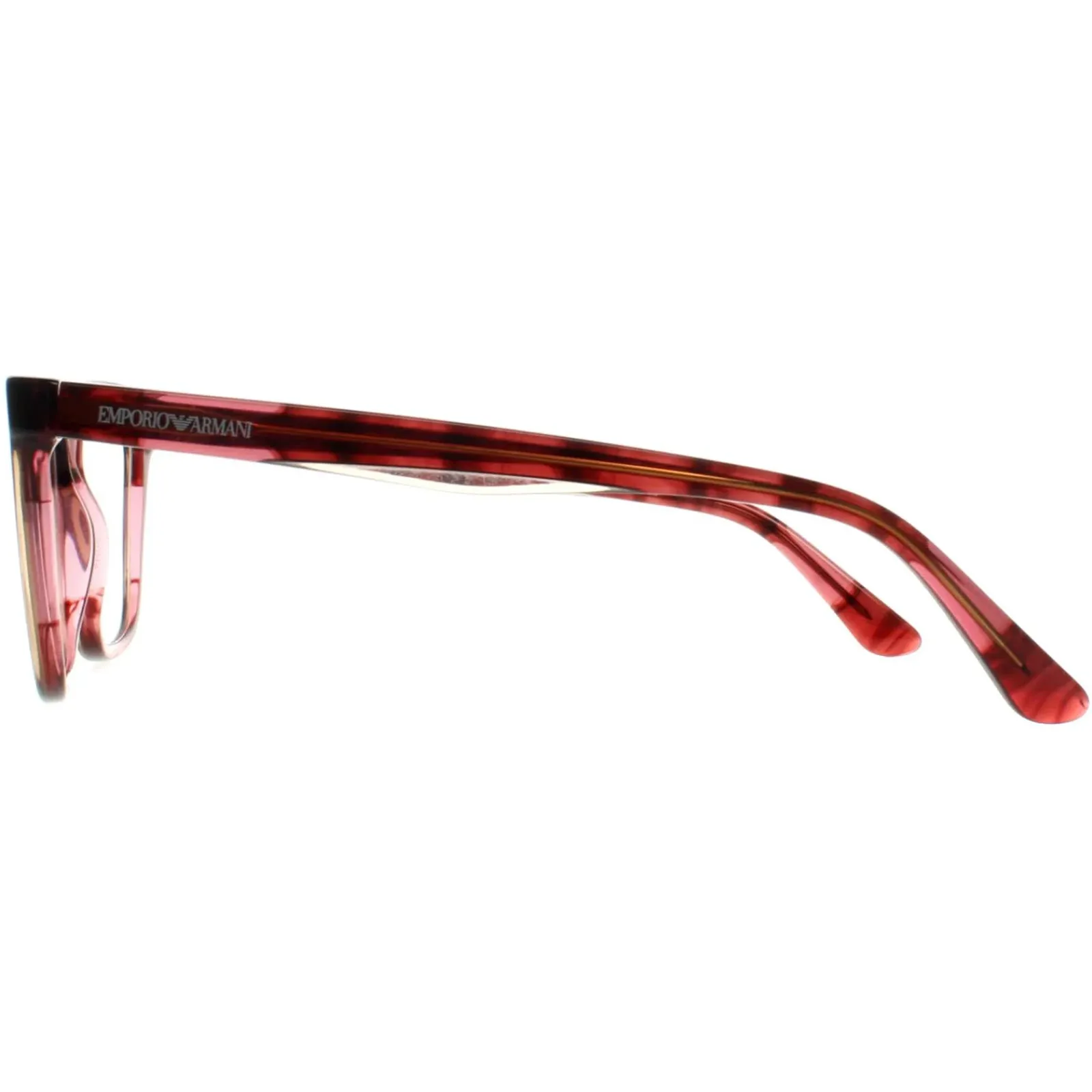 Emporio Armani Square^Glasses Frames EA3228 6057 Shiny Bordeaux on Light Brow