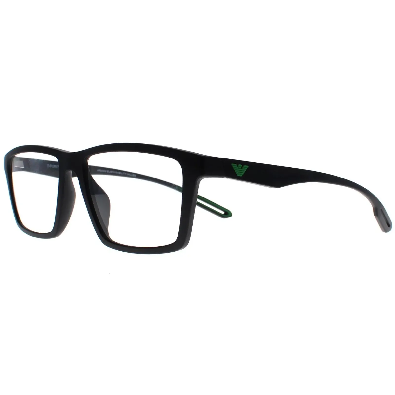 Emporio Armani Rectangle^Glasses Frames EA4189U 50011W Matte Black Men