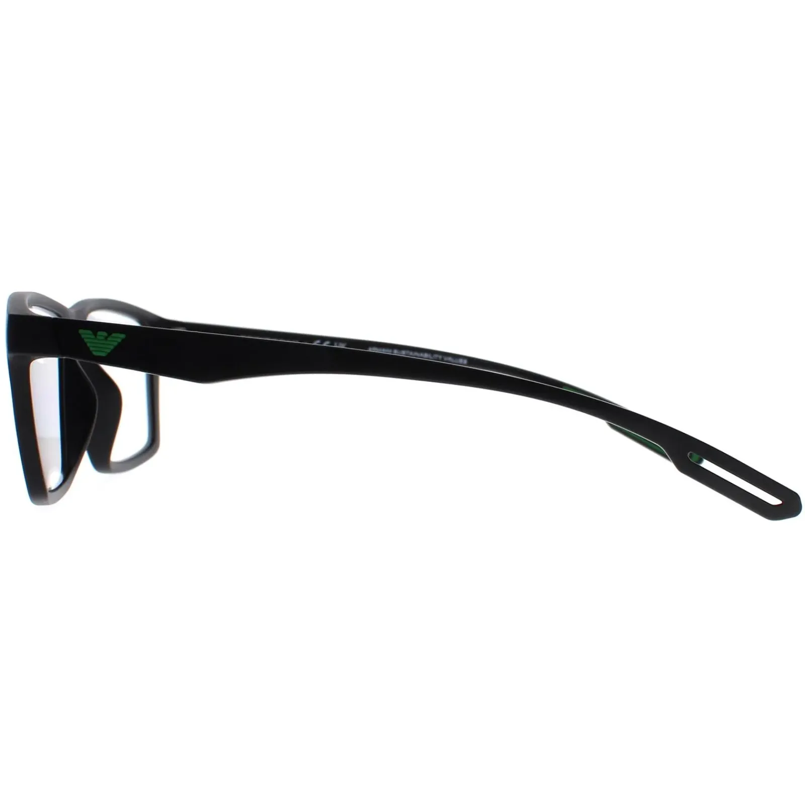 Emporio Armani Rectangle^Glasses Frames EA4189U 50011W Matte Black Men