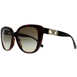 Emporio Armani Butterfly^Sunglasses EA4214U 60608E Shiny Havana Red Green Gradie