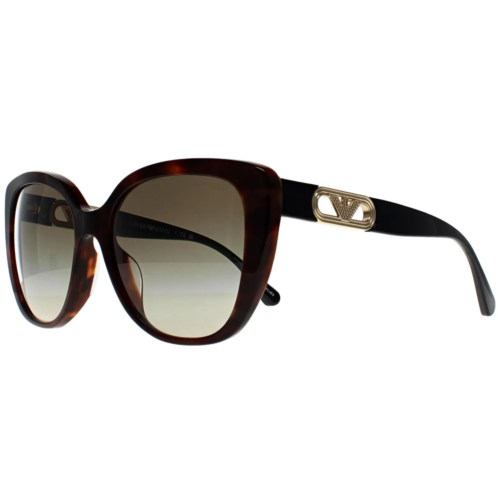 Emporio Armani Butterfly^Sunglasses EA4214U 60608E Shiny Havana Red Green Gradie