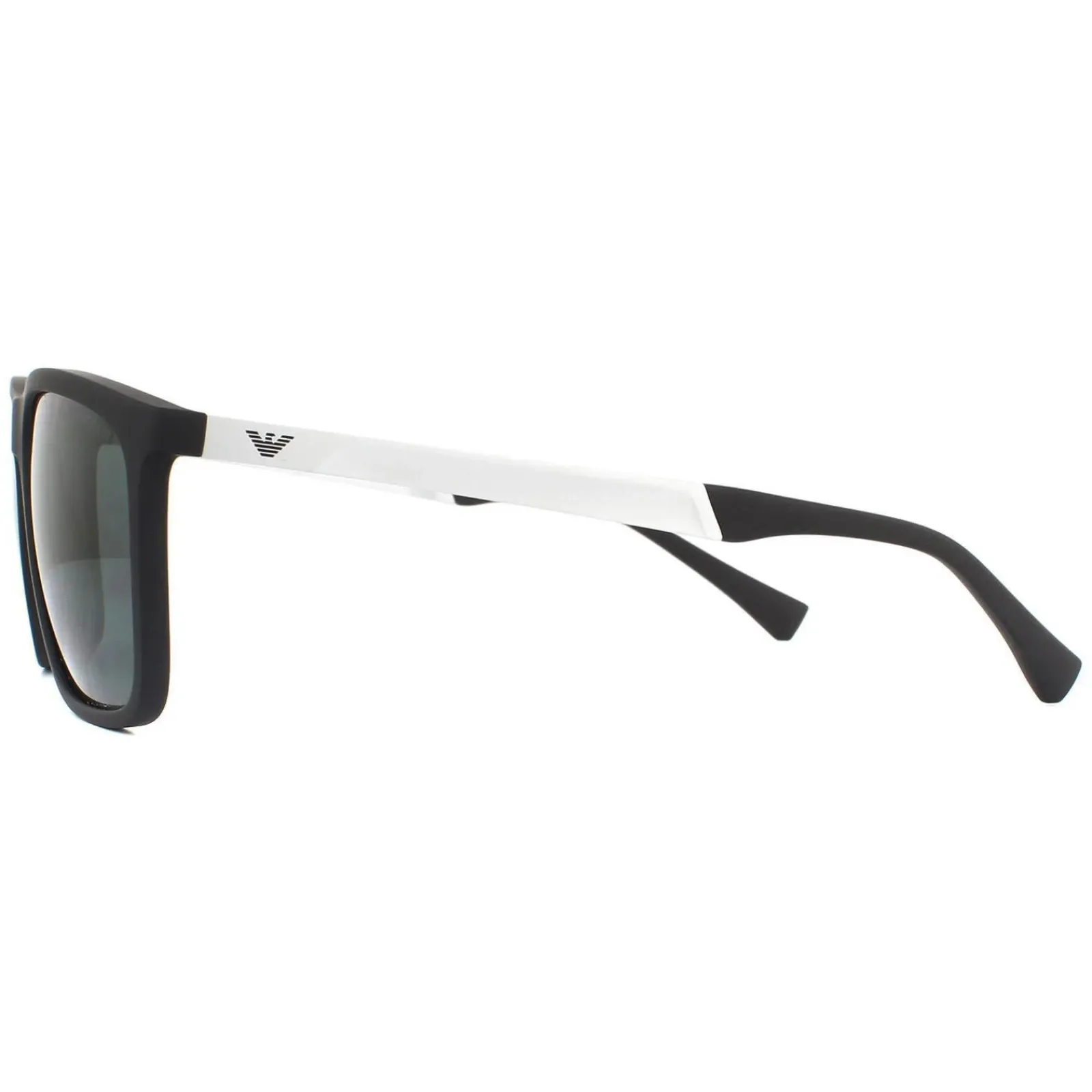 Emporio Armani Rectangle^Sunglasses EA4150 506387 Rubber Black Grey