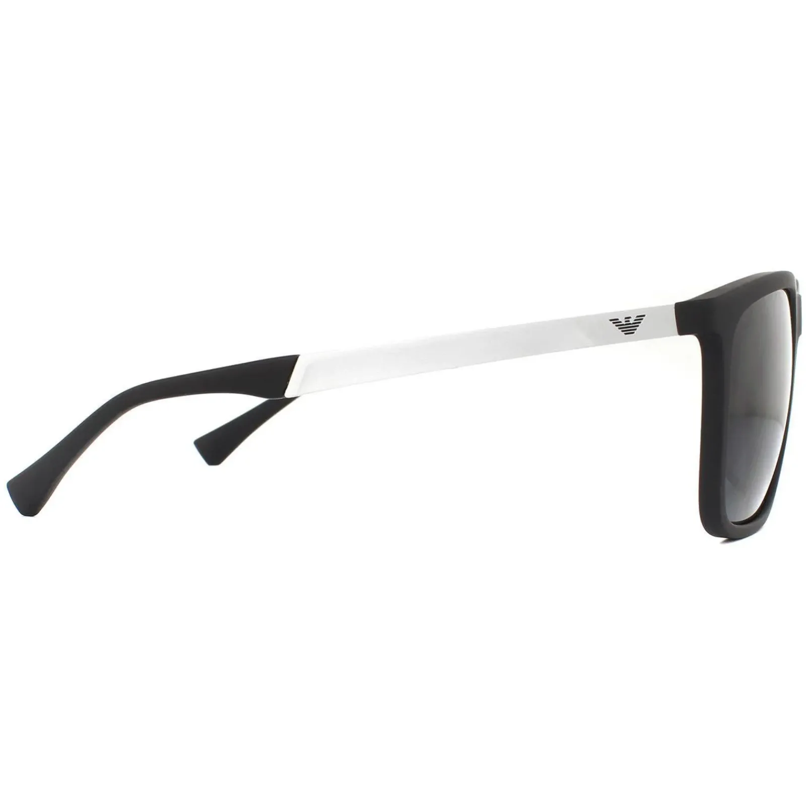 Emporio Armani Rectangle^Sunglasses EA4150 506387 Rubber Black Grey