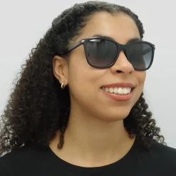 Emporio Armani Rectangle^Sunglasses 4060 5017/8G Black Grey Gradient