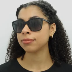 Emporio Armani Rectangle^Sunglasses 4060 5017/8G Black Grey Gradient