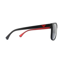 Emporio Armani Square^Sunglasses 4129 50016G Matte Black Light Grey Mirror Bl