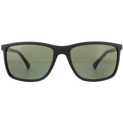 Emporio Armani Polarised^Sunglasses EA4058 56539A Rubber Black Green Polarised