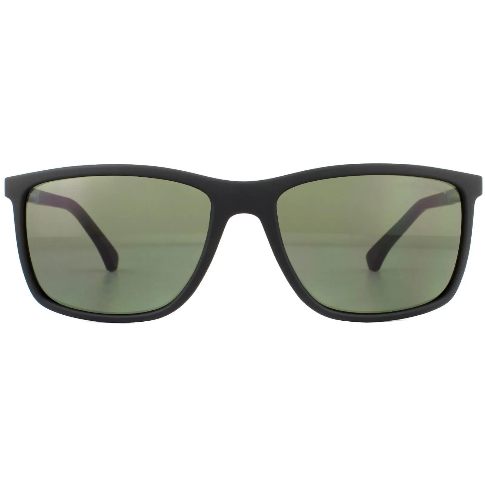 Emporio Armani Polarised^Sunglasses EA4058 56539A Rubber Black Green Polarised