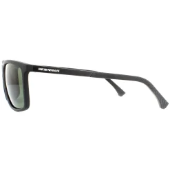 Emporio Armani Polarised^Sunglasses EA4058 56539A Rubber Black Green Polarised