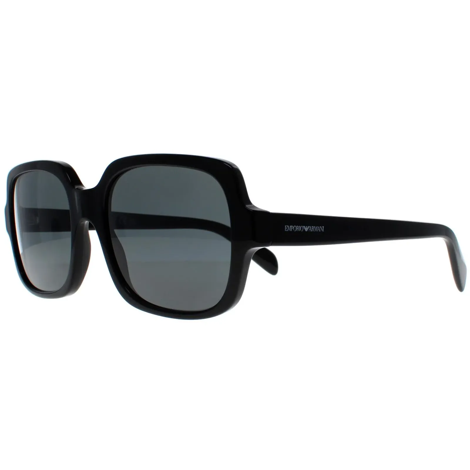 Emporio Armani Square^Sunglasses EA4195 501787 Shiny Black Dark Grey