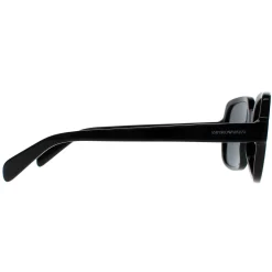 Emporio Armani Square^Sunglasses EA4195 501787 Shiny Black Dark Grey