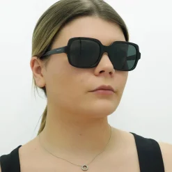 Emporio Armani Square^Sunglasses EA4195 501787 Shiny Black Dark Grey