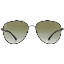 Emporio Armani Aviator^Sunglasses EA2079 30018E Matte Black Green Gradient
