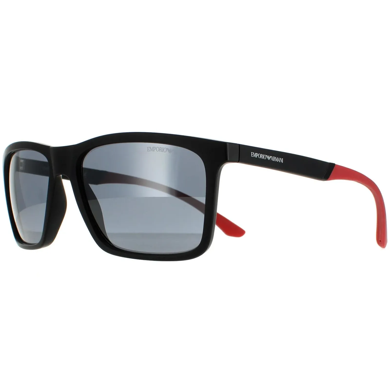 Emporio Armani Rectangle^Sunglasses EA4170 50426G Matte Black Light Grey Mirror