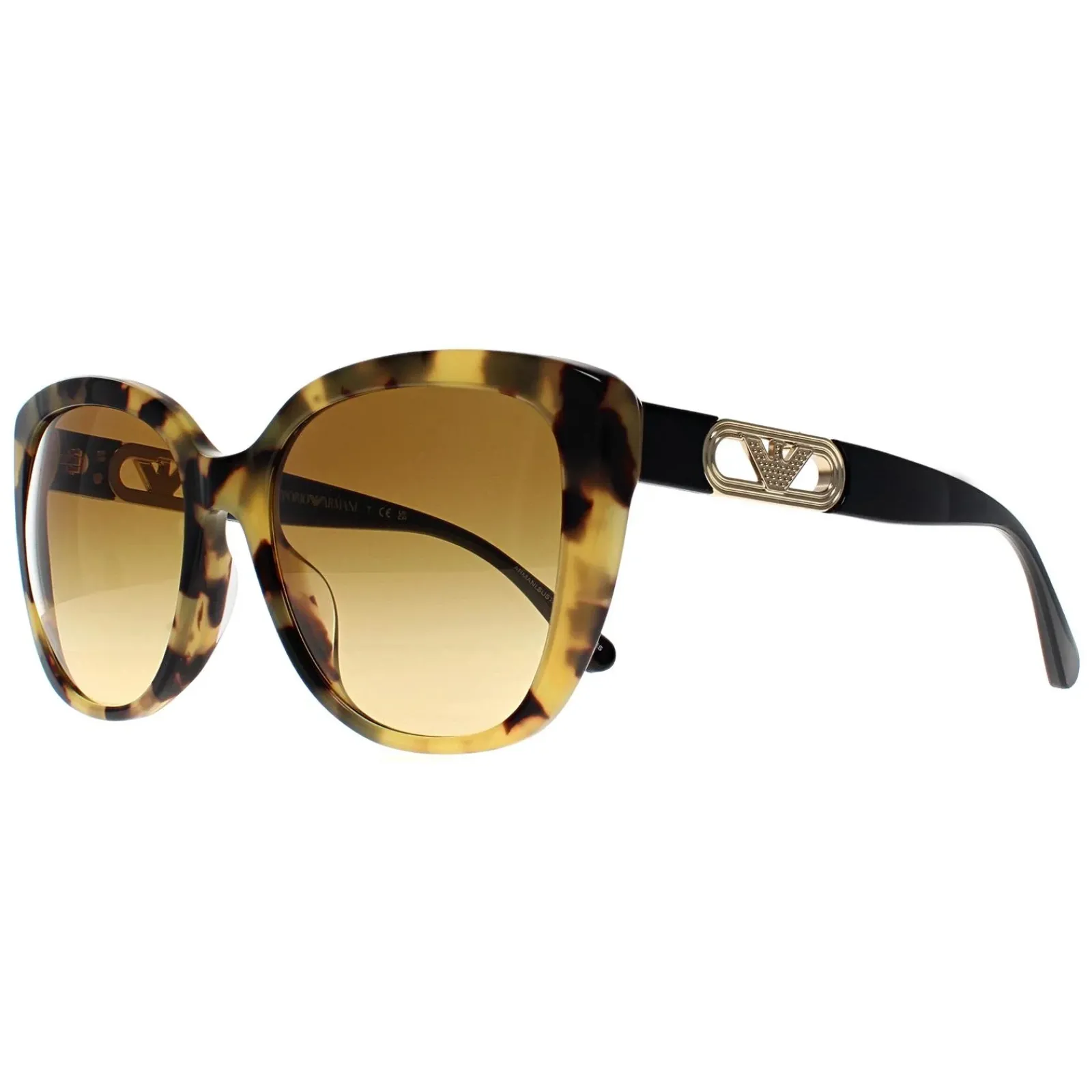 Emporio Armani Butterfly^Sunglasses EA4214U 60593B Shiny Yellow Havana Light Bro