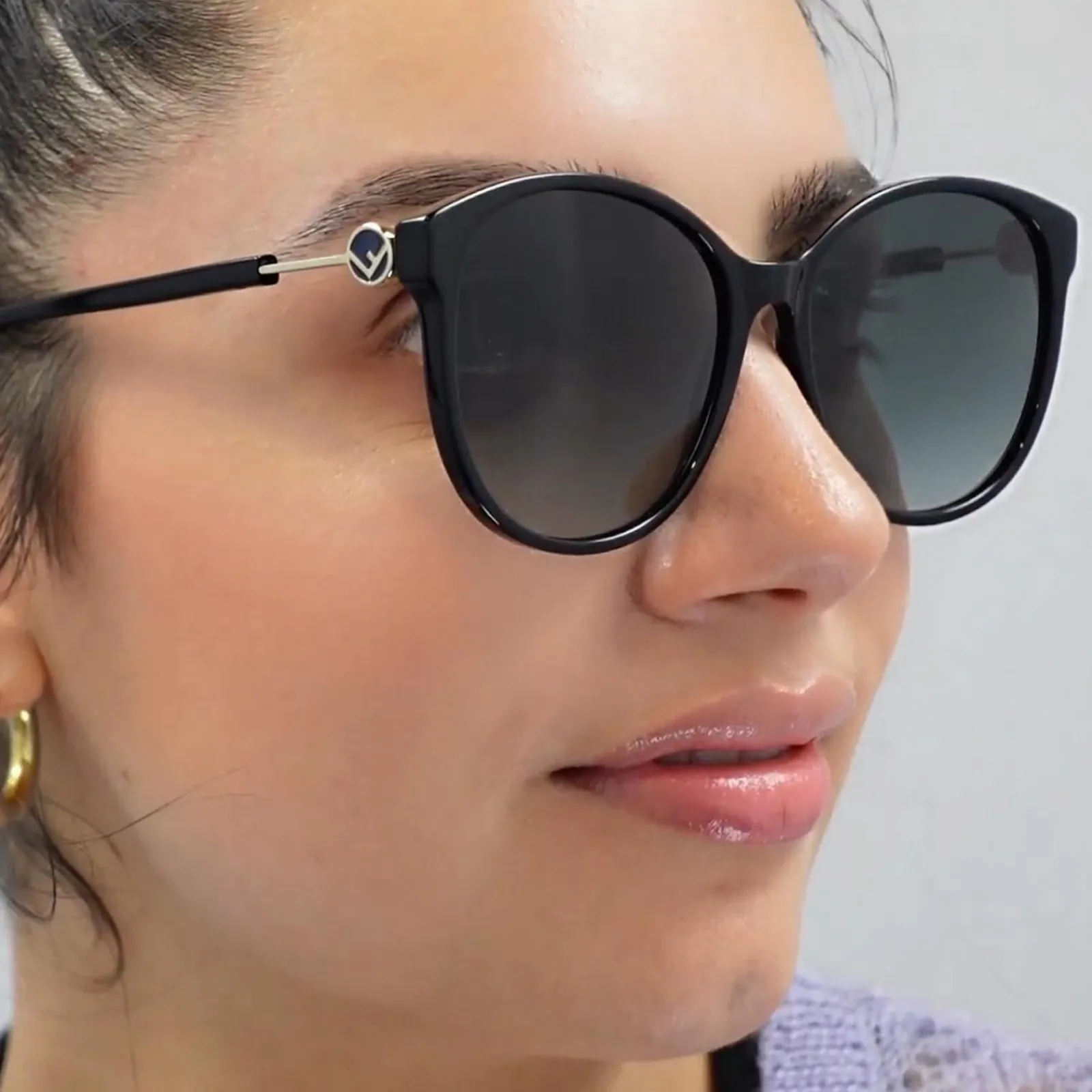 Fendi Polarised^Sunglasses FF0412S FWM/I4 Nude Blue Polarized
