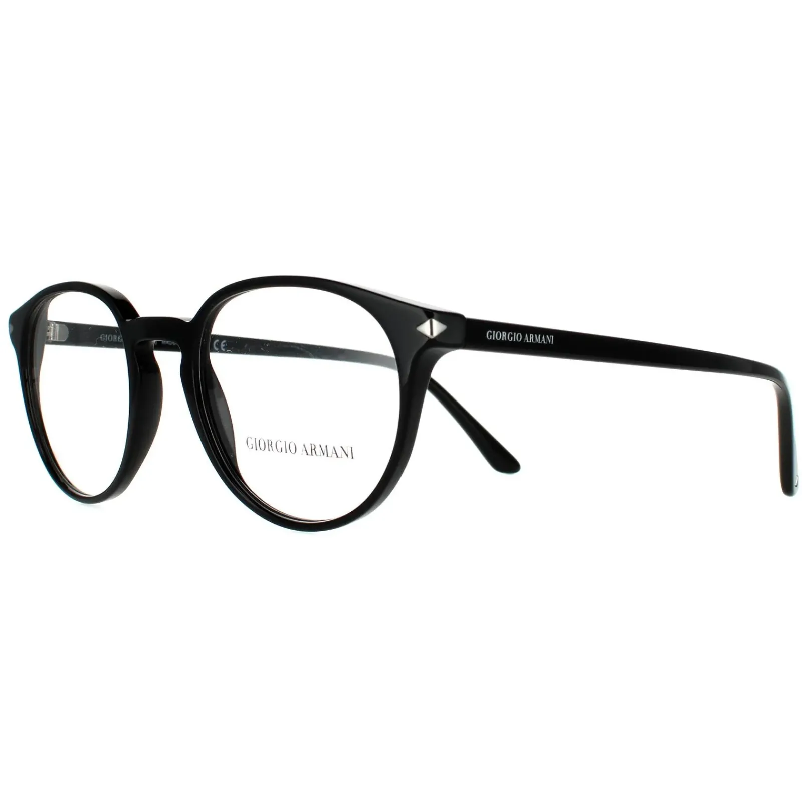 Giorgio Armani Round^Glasses Frames AR7176 5001 Black Men
