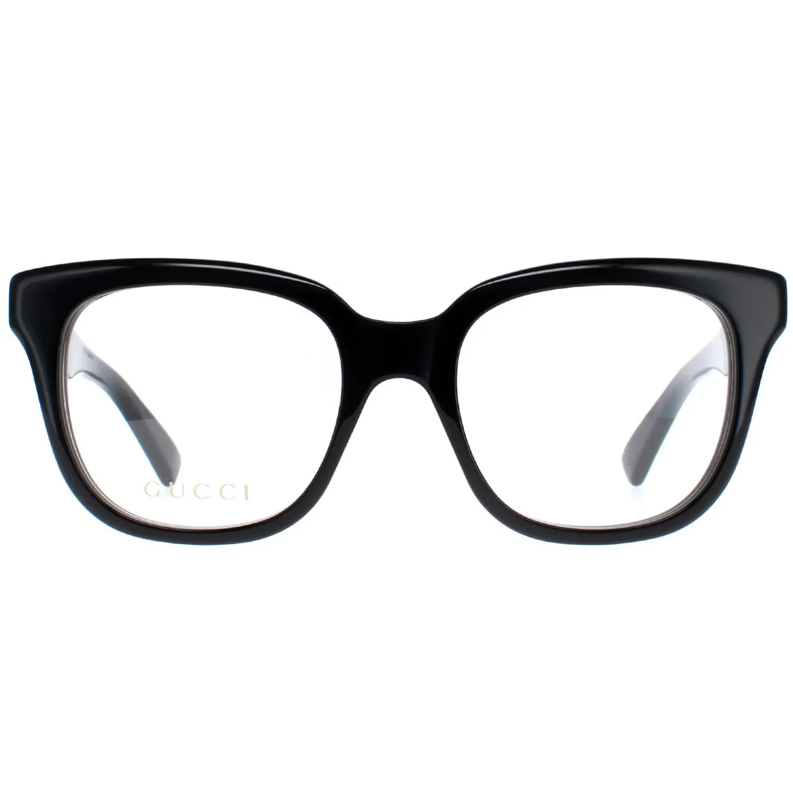 Gucci Square|Gucci^Glasses Frames GG1173O 001 Shiny Solid Black Women