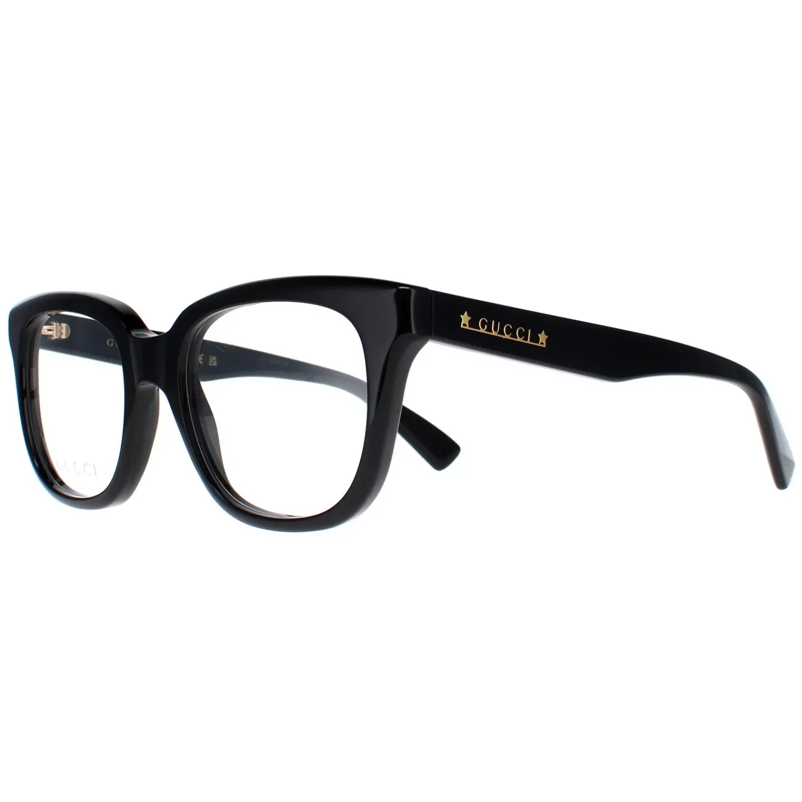 Gucci Square|Gucci^Glasses Frames GG1173O 001 Shiny Solid Black Women