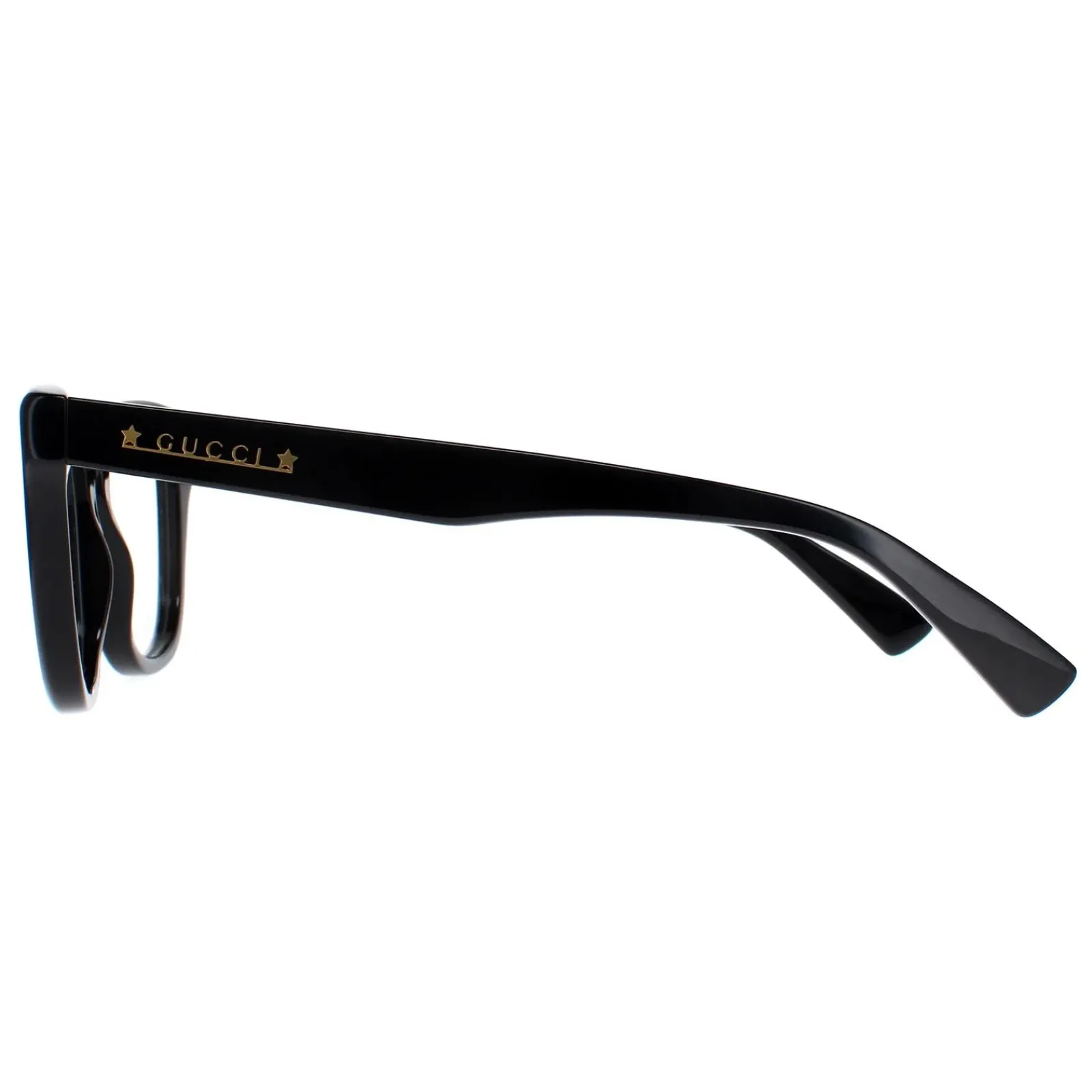 Gucci Square|Gucci^Glasses Frames GG1173O 001 Shiny Solid Black Women