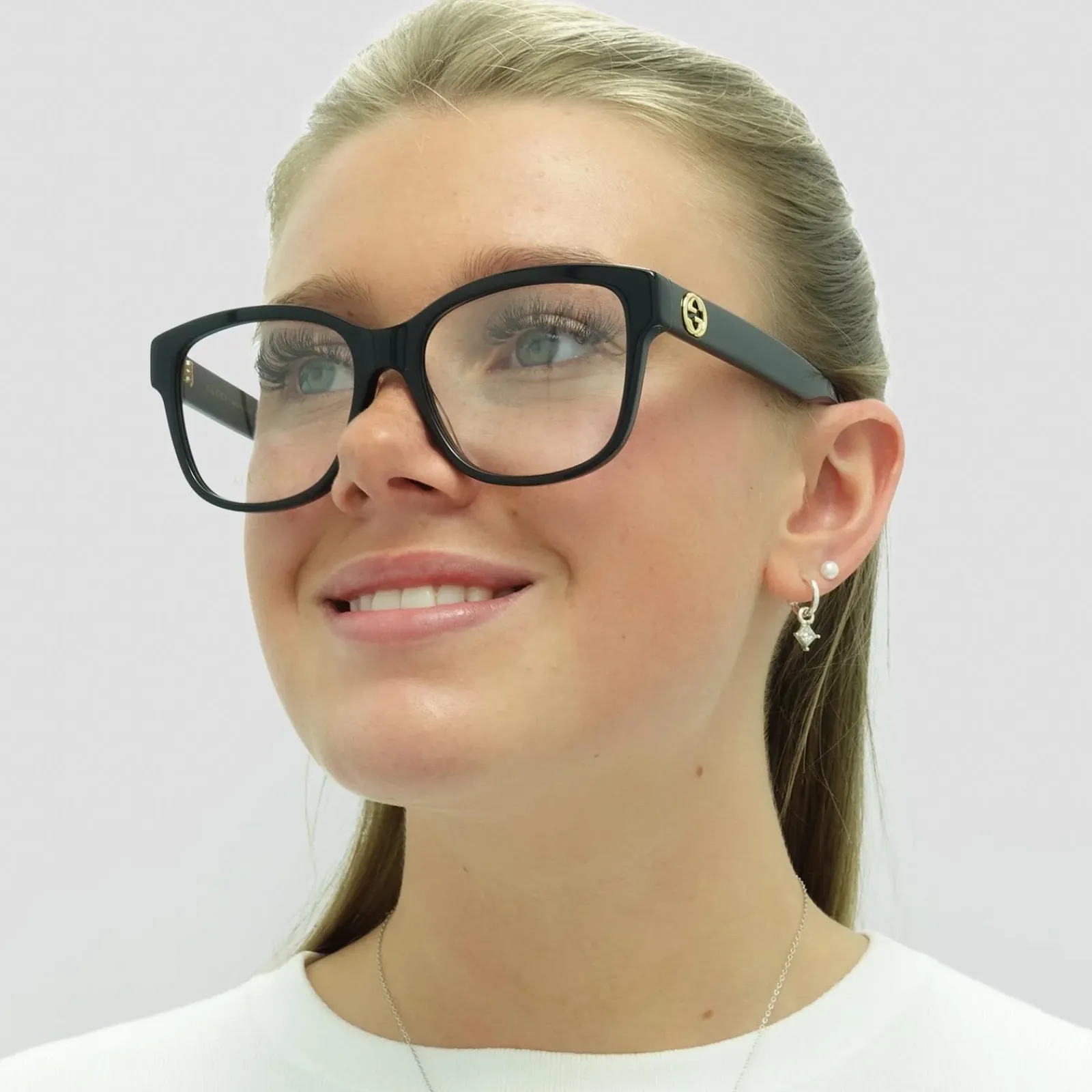 Gucci Square|Gucci^Glasses Frames GG0038ON 001 Black Women