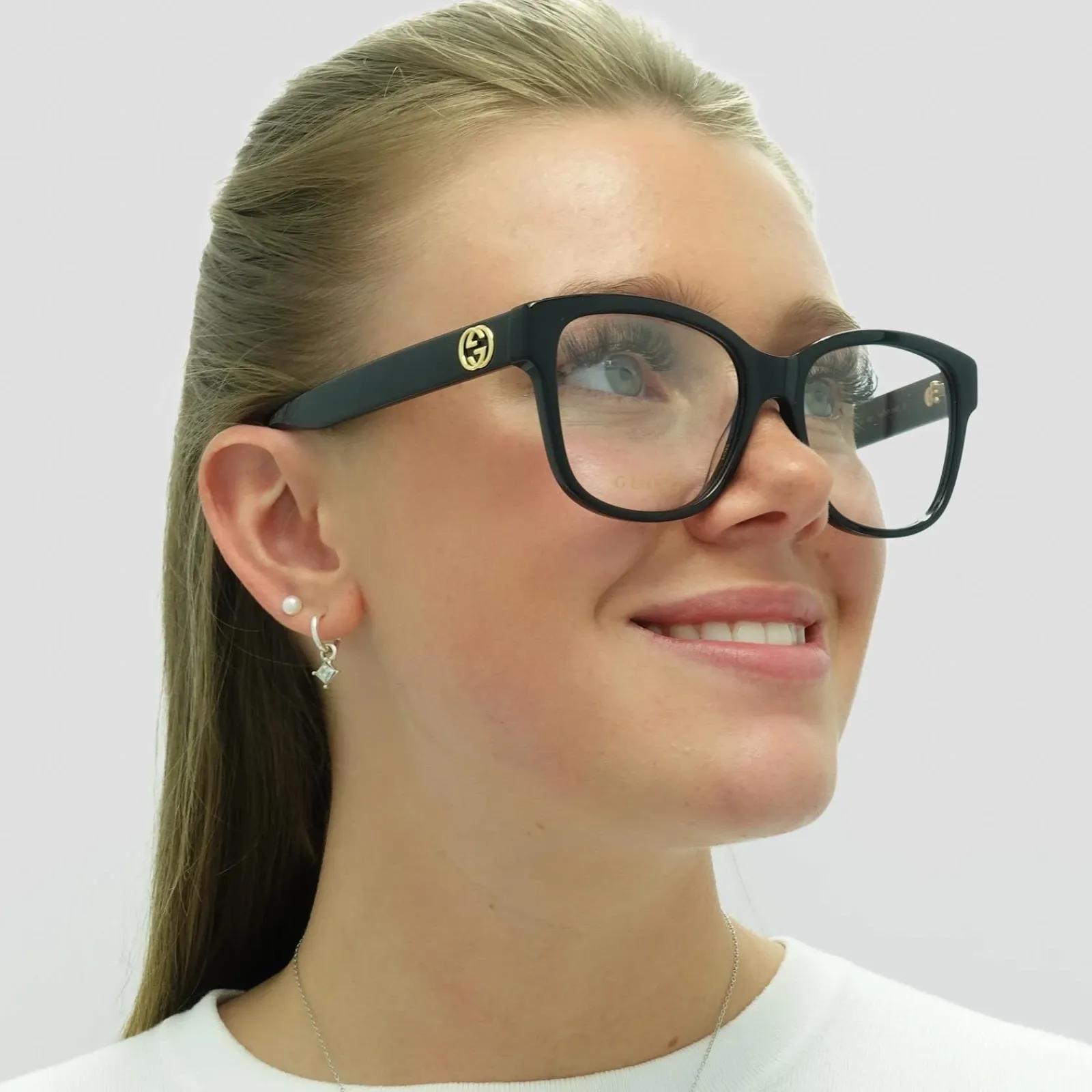 Gucci Square|Gucci^Glasses Frames GG0038ON 001 Black Women